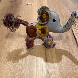 Colorful Embroidered Elephant Plush